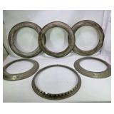 Lot of Vintage Automotive Wheel Trim Rings Beauty Rings and Painted Headlight Bezels