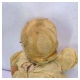 Vintage Composition Baby Doll with Blonde hair and Dress