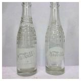 Lot of Clear Glass ACL Soda Bottles Sun Crest NuGrape Nesbitt’s Mascot