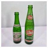 Lot of Vintage Soda Bottles 7UP Squirt Nesbitt’s Like Coca-Cola Green Glass