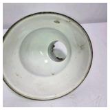 Pair of Vintage Green Enamel Metal Light Shades
