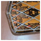 Pair of Vintage Leaded Glass Cabinet Door Panels