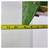 Vintage Lazy-Day Farm Tin Litho Barn Toy Building with Green Roof