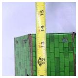 Vintage Lazy-Day Farm Tin Litho Barn Toy Building with Green Roof
