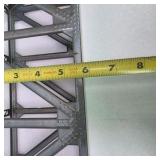 Vintage Gray Metal Model Train Truss Bridge Section