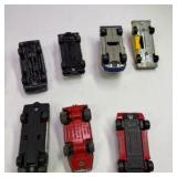 Lot of 13 Die-Cast Toy Cars, Trucks, Police, Taxi, and Race Vehicles
