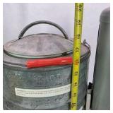 Vintage Igloo Galvanized Metal Drinking Water Cooler With Milapaco Portion Cups