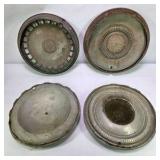 Lot of 4 Vintage Mixed Automotive Hubcaps Cadillac Buick Thunderbird Wheel Covers