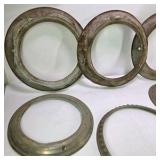 Lot of Vintage Automotive Wheel Trim Rings Beauty Rings and Painted Headlight Bezels
