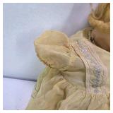 Vintage Composition Baby Doll with Blonde hair and Dress