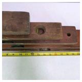 Lot of 6 Vintage Wood Spirit Levels Carpenter Tool Pieces