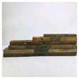 Lot of 6 Vintage Wood Spirit Levels Carpenter Tool Pieces