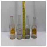 Lot of Vintage Clear Glass Soda Bottles Dr Pepper Pepsi Royal Crown Orange Crush