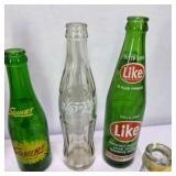 Lot of Vintage Soda Bottles 7UP Squirt Nesbitt’s Like Vernor’s Coca-Cola