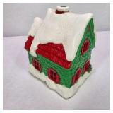 Vintage Lighted Miniature Christmas Village North Pole House With Box