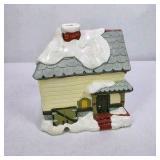 Vintage Lighted Miniature Christmas Village House With Box