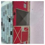 Vintage Tin Litho Springfield Farms Barn Toy Building