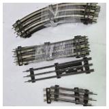 Vintage Marx Electric Train Set Lot with Cars, Track, Bridge, Station, and Accessories