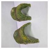 Pair of Vintage Model Train Papier Mache Tunnel Scenic Landscape Accessories