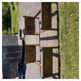 Pair of Wooden Twin Bed Frames with Headboards and Footboards