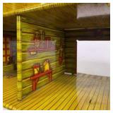 Vintage Tin Litho Pony Express Trading Post Western Building Playset