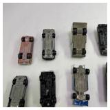 Lot of 13 Die-Cast Toy Cars, Trucks, Police, Taxi, and Race Vehicles