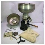 Vintage DeLaval Hand Crank Cream Separator Dairy Machine With Accessories