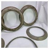 Lot of Vintage Automotive Wheel Trim Rings Beauty Rings and Painted Headlight Bezels