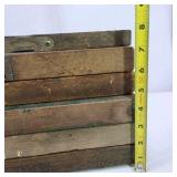 Lot of 6 Vintage Wood Spirit Levels Carpenter Tool Pieces
