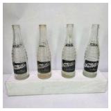 Lot of Clear Glass ACL Soda Bottles Sun Crest NuGrape Nesbitt’s Mascot