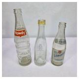 Lot of Vintage Soda Bottles 7UP Squirt Nesbitt’s Like Coca-Cola Green Glass