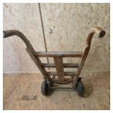 Vintage Wooden Two-Wheel Hand Truck Dolly