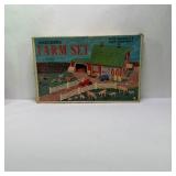 Vintage Marx Modern Farm Set with Barn, Silo, Animals, and Box