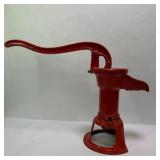 Vintage Red Cast Iron Hand Water Pump No. 364