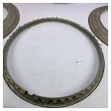 Lot of Vintage Automotive Wheel Trim Rings Beauty Rings and Painted Headlight Bezels