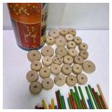 Lot of 2 Vintage Tinkertoy Building Sets with Tubes