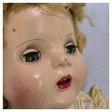 Vintage Composition Baby Doll with Blonde hair and Dress