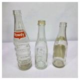Lot of Vintage Soda Bottles 7UP Squirt Nesbitt’s Like Coca-Cola Green Glass