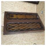 Pair of Vintage Leaded Glass Cabinet Door Panels