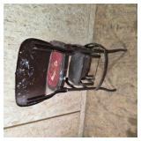 Vintage Cosco Red and Black Step Stool Chair