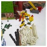 Vintage Marx Modern Farm Set with Barn, Silo, Animals, and Box