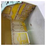 Vintage Tin Litho Springfield Farms Barn Toy Building