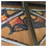 Pair of Vintage Leaded Glass Cabinet Door Panels
