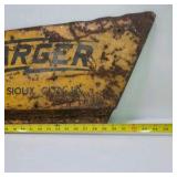 Vintage Wincharger Metal Tail Fin Sign Made in Sioux City Iowa