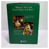 1997 Howard Miller Making Toys For Good Girls and Boys Santa Clock Figurine With Box