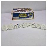 Vintage Country Villagers Figurine Set With Box