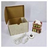 Vintage Lighted Miniature Christmas Village General Store With Box