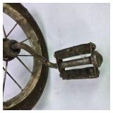 Vintage Child’s Tricycle With Spoked Wheels and Spring Seat