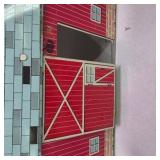 Vintage Tin Litho Springfield Farms Barn Toy Building