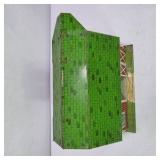 Vintage Lazy-Day Farm Tin Litho Barn Toy Building with Green Roof